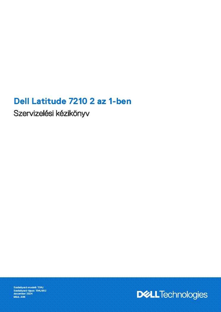 DELL LATITUDE 7210 2 IN 1 SERVICE MANUAL HU service manual (1st page)