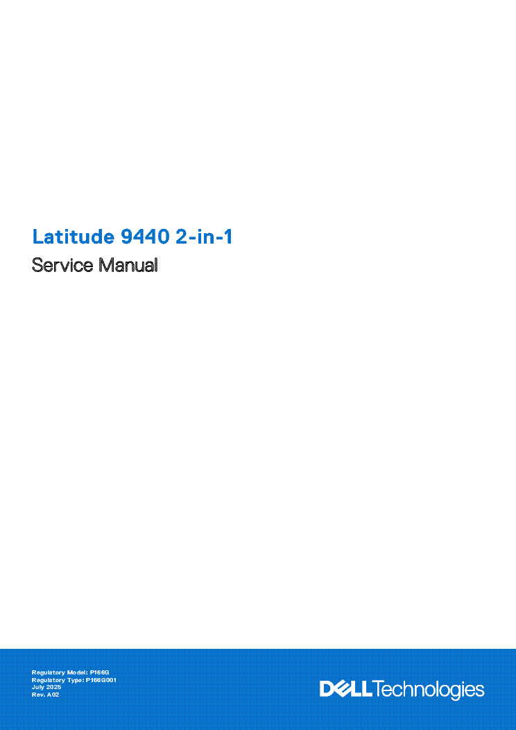 DELL LATITUDE 9440 2 IN 1 SERVICE MANUAL EN service manual (1st page)