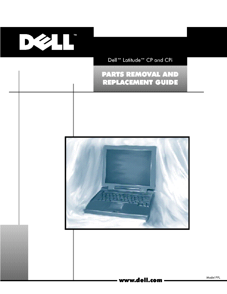 DELL LATITUDE CP CPI PARTS REMOVAL AND REPLACEMENT GUIDE EN service manual (1st page)