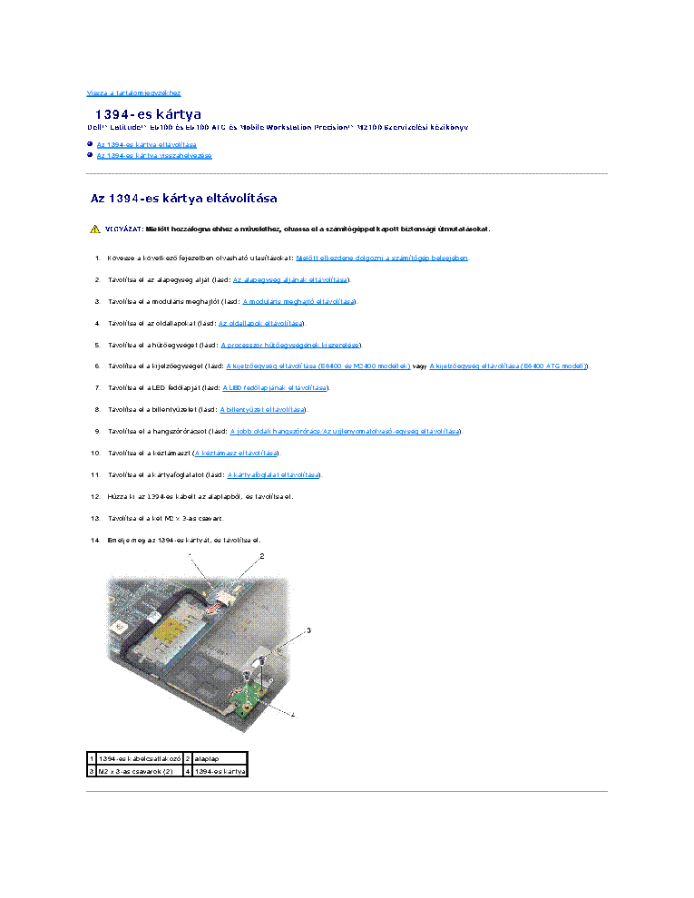 DELL LATITUDE E6400 E6400 ATG MOBILE WORKSTATION PRECISION M2400 SERVICE MANUAL HU service manual (2nd page)