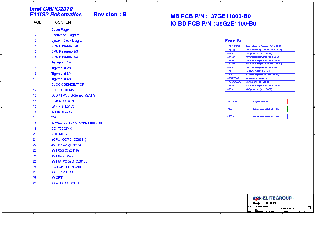 Ecs E11is2 Intel Cmpc10 Rev B Sch Service Manual Download Schematics Eeprom Repair Info For Electronics Experts