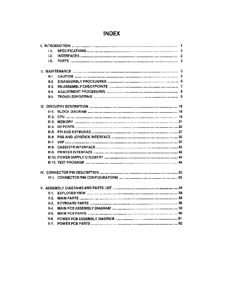 CANON MSX V20 SM service manual (2nd page)