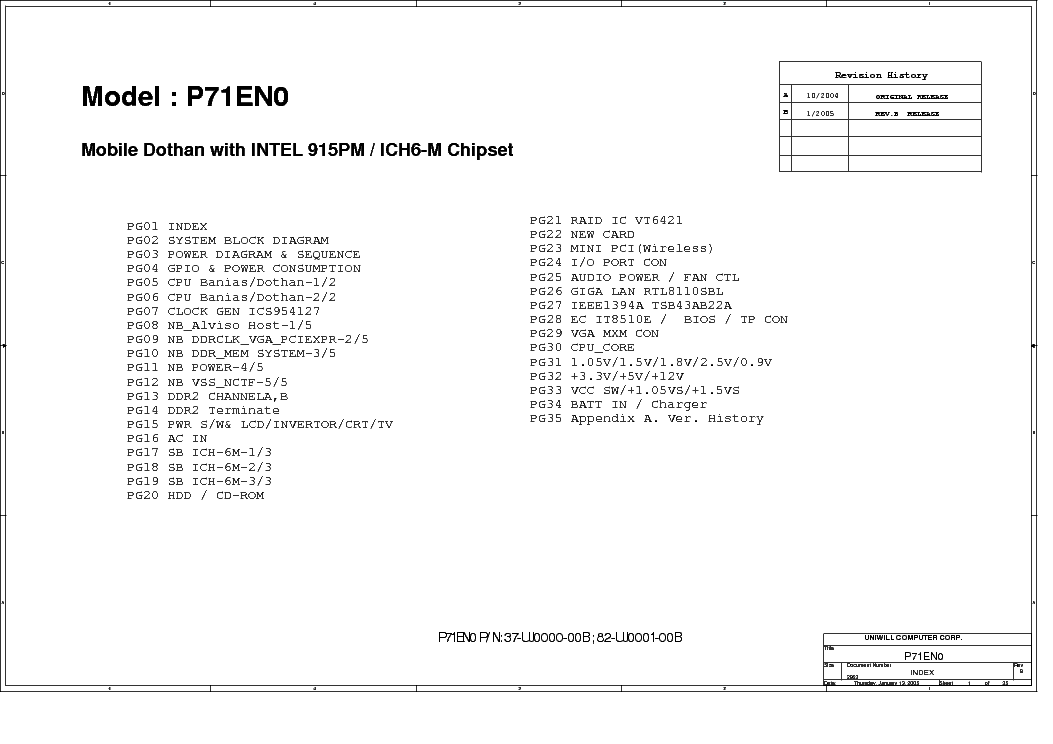 FUJITSU SIEMENS AMILO M3438 M4438 UNIWILL P71EN0 REV B SCH service manual (1st page)