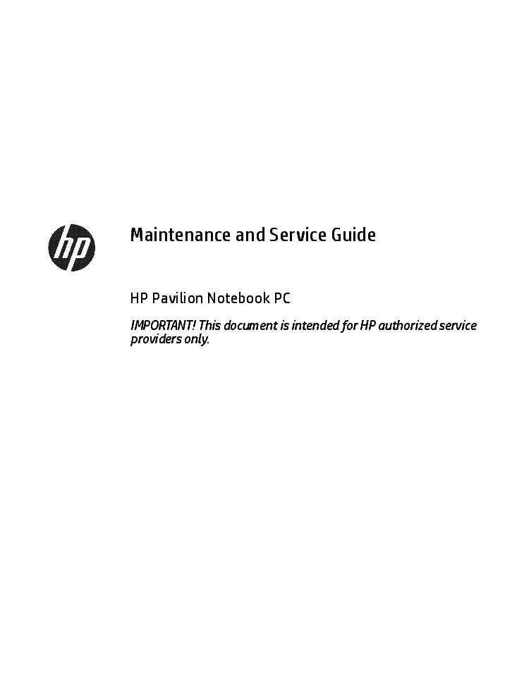 HP 15-BC300 15-BC399 15-BC400 15-BC499 15BC599 15DP0000 MAINTENANCE AND SERVICE GUIDE service manual (1st page)