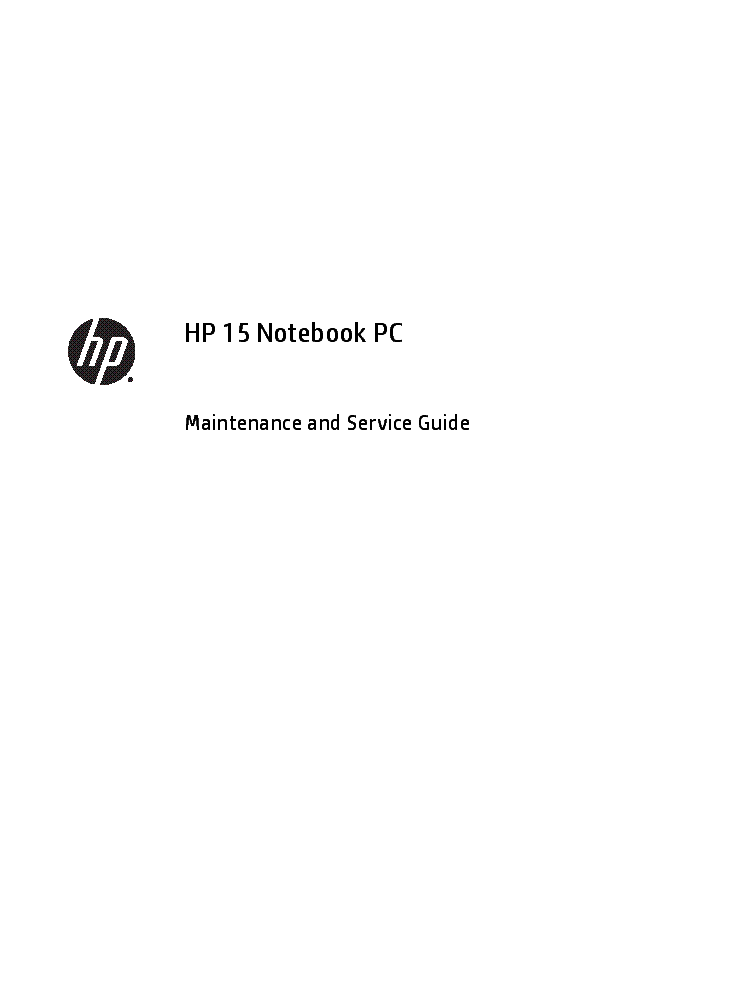 HP 15-NOTEBOOK-PC MM SERVICE GUIDE service manual (1st page)