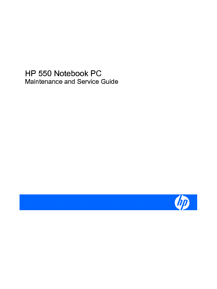HP 550 service manual (1st page)