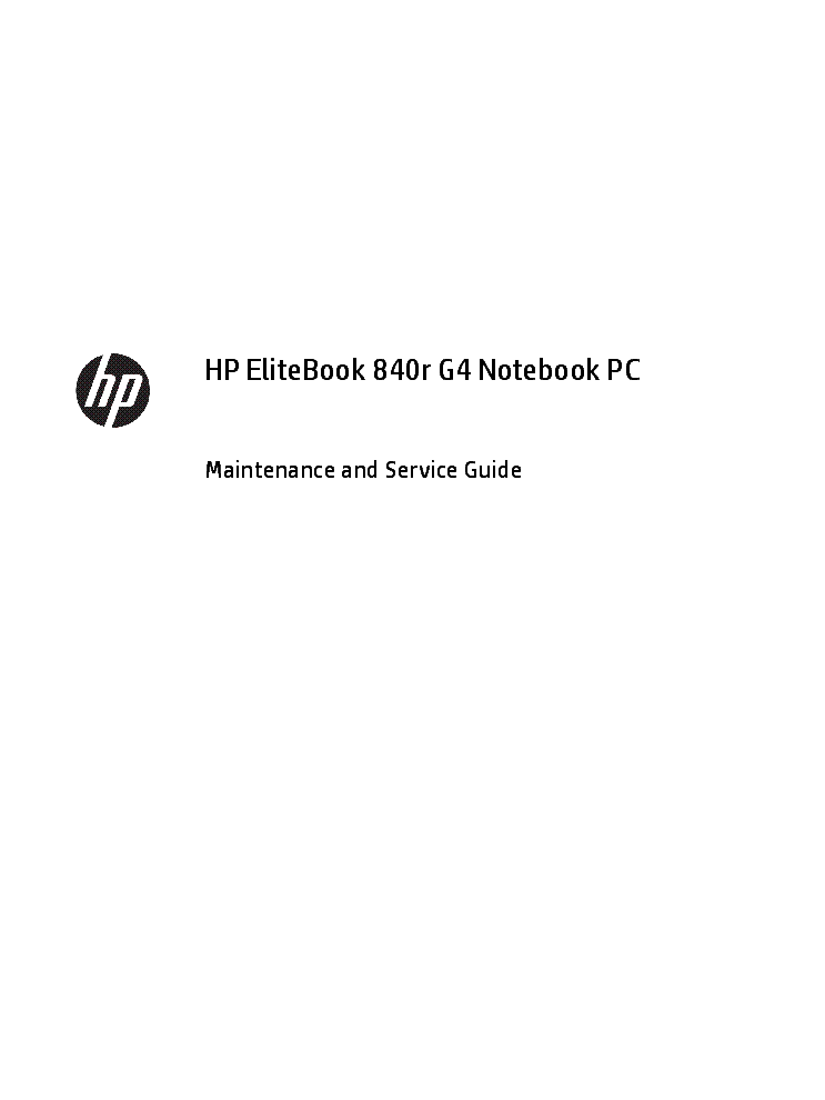 HP ELITEBOOK 840R-G4 MM SG service manual (1st page)