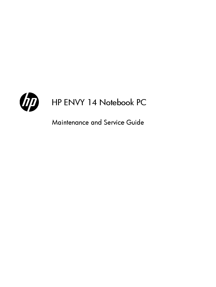 HP ENVY 14 service manual (1st page)