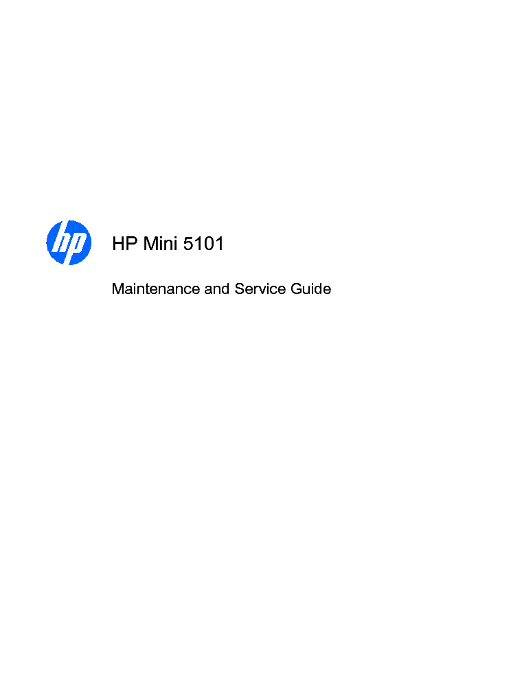 HP MINI 5101 service manual (1st page)
