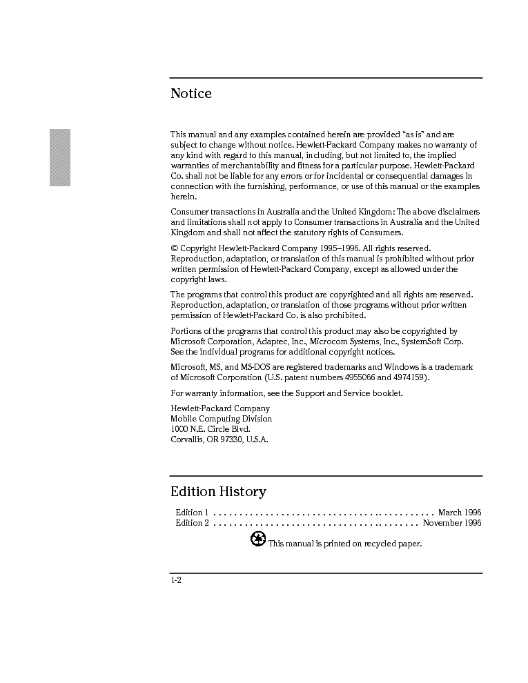 HP OB2000 ACC UG service manual (2nd page)