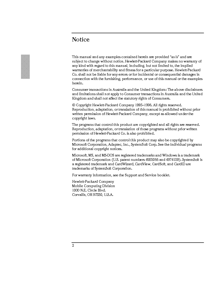 HP OB5500 GS service manual (2nd page)