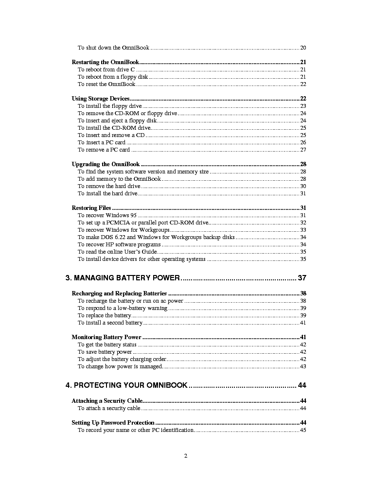 HP OB5500 WIN95 UG service manual (2nd page)