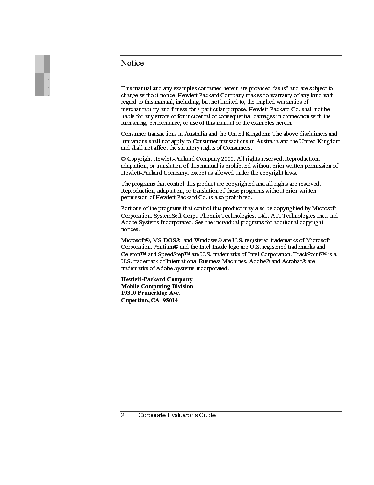HP OB6000 CEG service manual (2nd page)