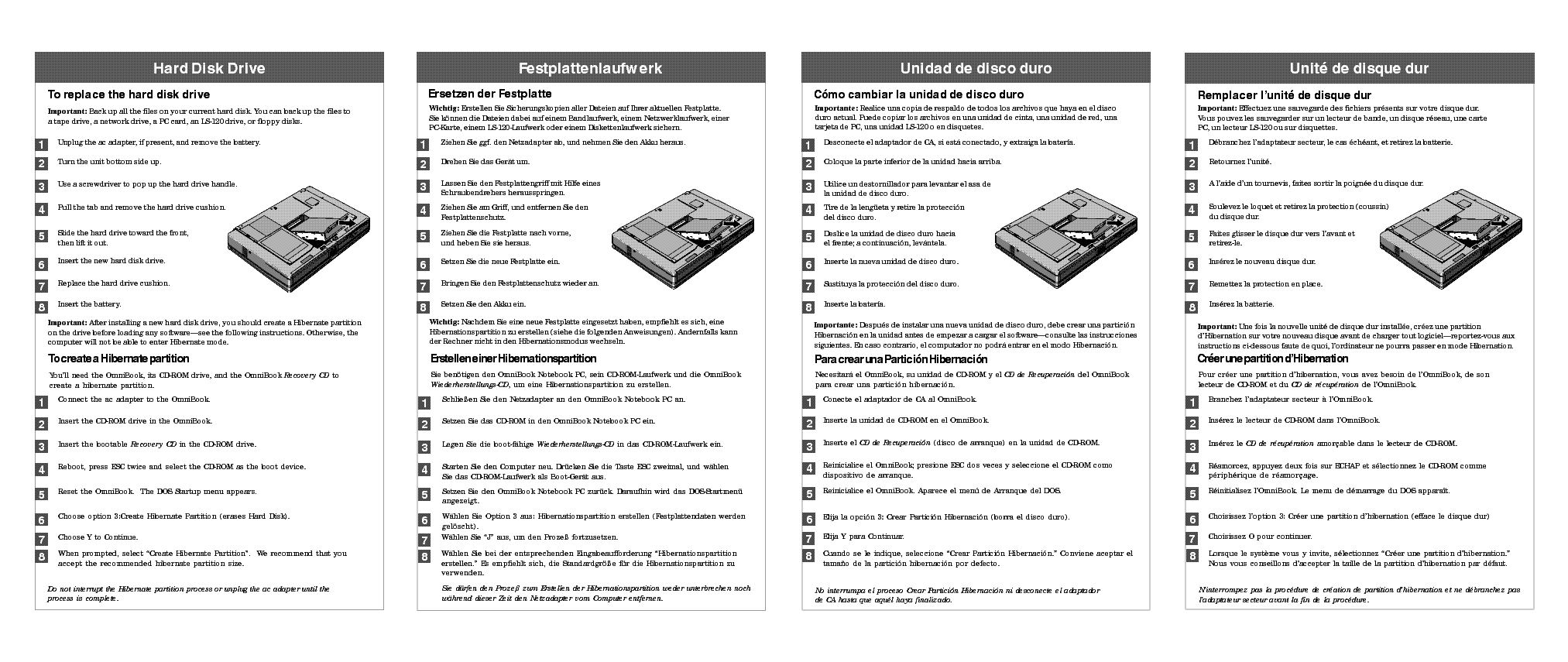 HP OB7100-7150 HDD IN service manual (2nd page)
