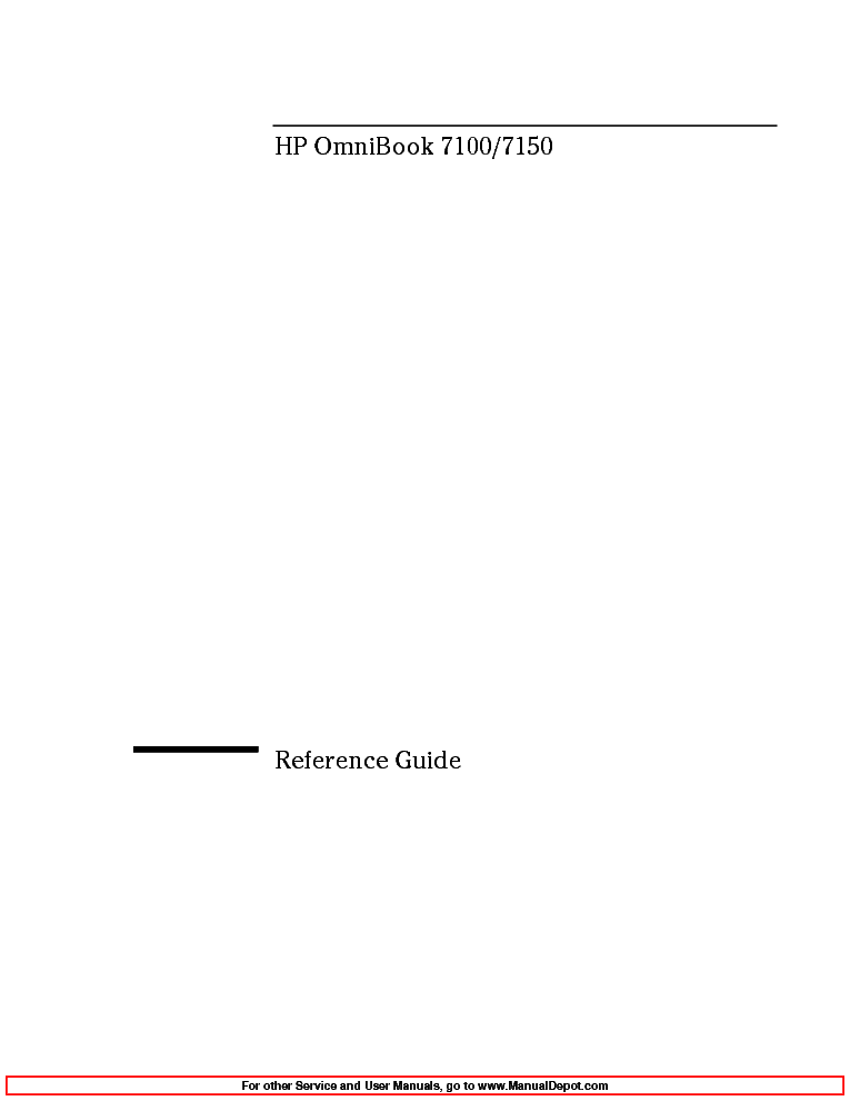 HP OB7100 WIN9598NTV2 RG service manual (1st page)