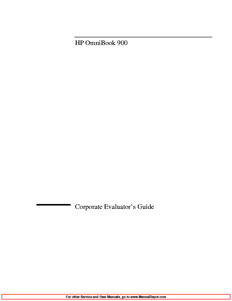 HP OB900 CEG service manual (1st page)