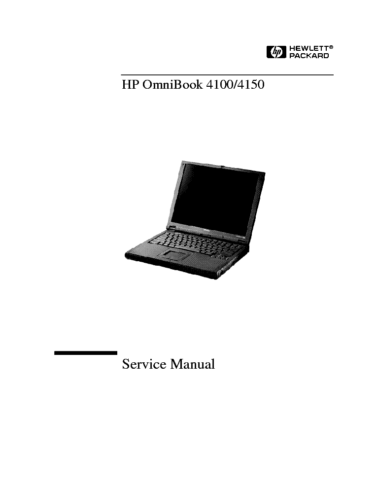 HP OMNIBOOK 4100 4150 service manual (1st page)