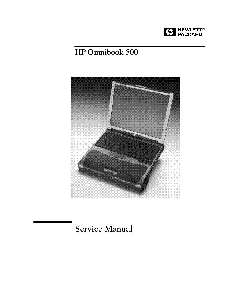 HP OMNIBOOK 500 service manual (1st page)