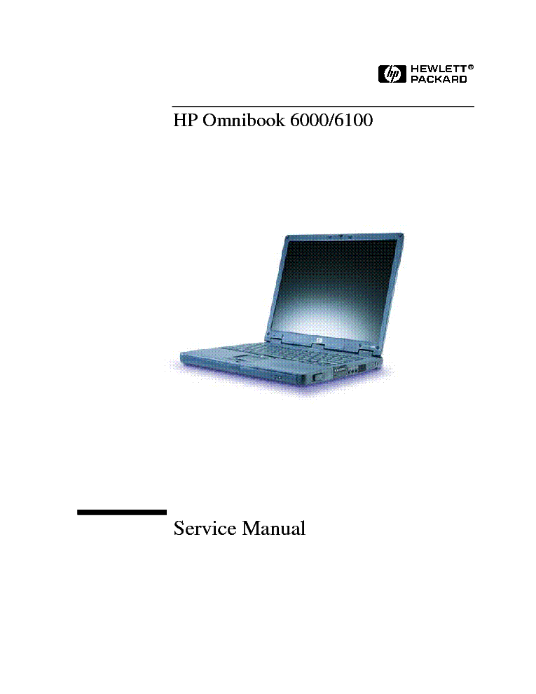 HP OMNIBOOK 6000,6100 service manual (1st page)