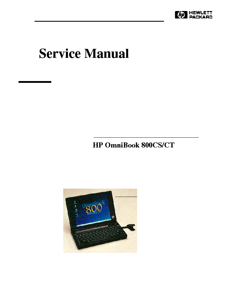 HP OMNIBOOK 800CS CT SM service manual (1st page)