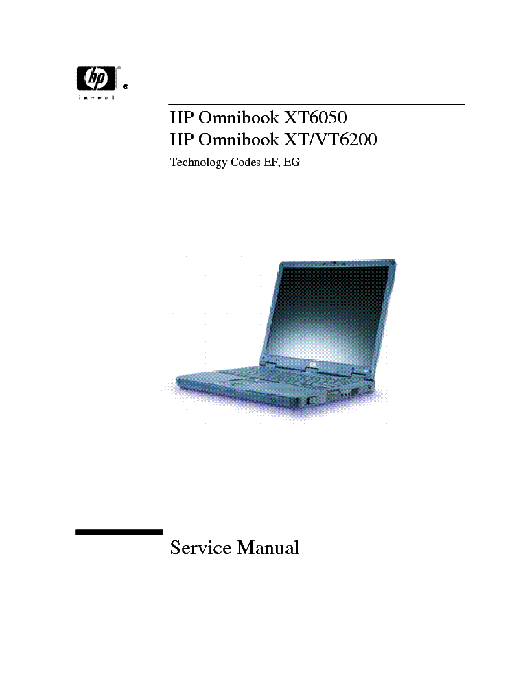 HP OMNIBOOK XT6050 XT6200 VT6200 service manual (1st page)