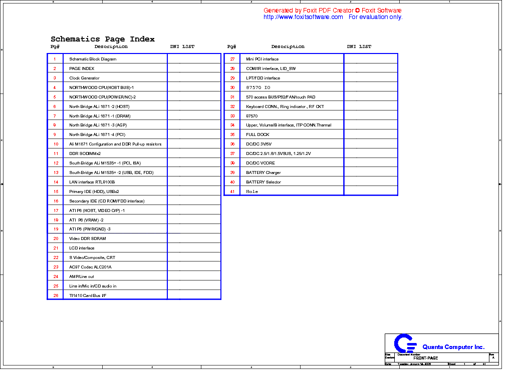 HP OMNIBOOK XT6200 QUANTA RT6.0 REV A SCH service manual (1st page)