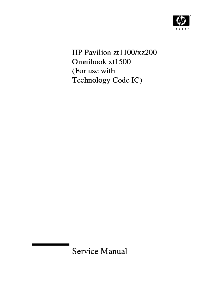 HP OMNIBOOK XTL500 service manual (1st page)