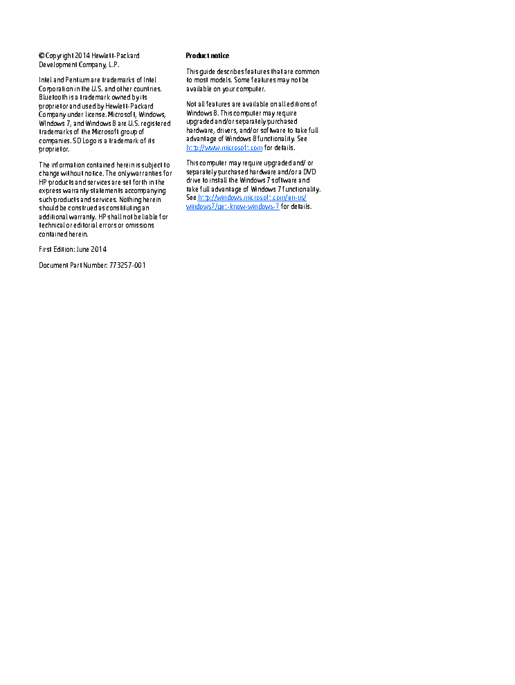HP PROBOOK-450-G2 PROBOOK-455-G2 SM service manual (2nd page)
