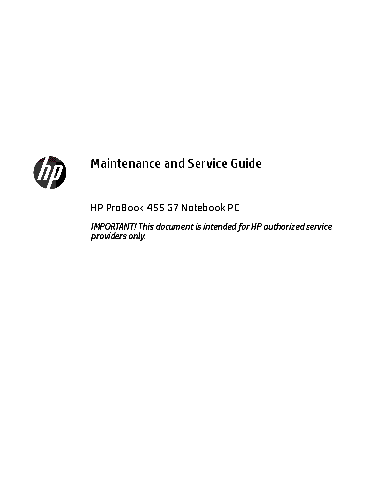 HP PROBOOK-455-G7 SM service manual (1st page)