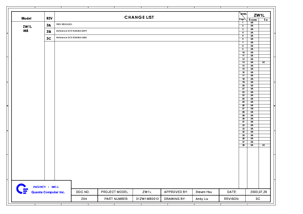 LENOVO A815 A820 QUANTA ZW1L REV 3C SCH service manual