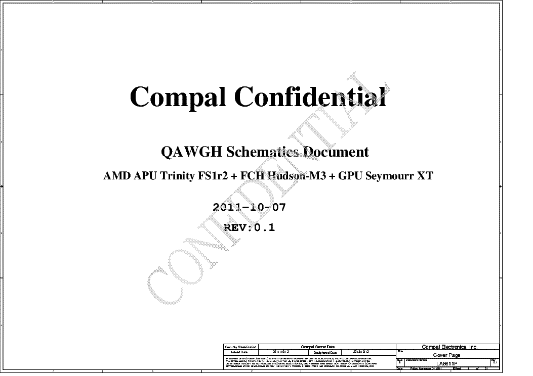 LENOVO IDEAPAD N586 P585 COMPAL LA-8611P REV.0.1 SCH service manual