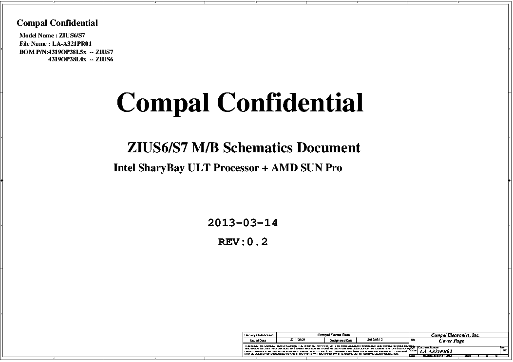 LENOVO M30-70 COMPAL LA-A321PR01 LA-A321PR02 VER.0.2 SCH service manual