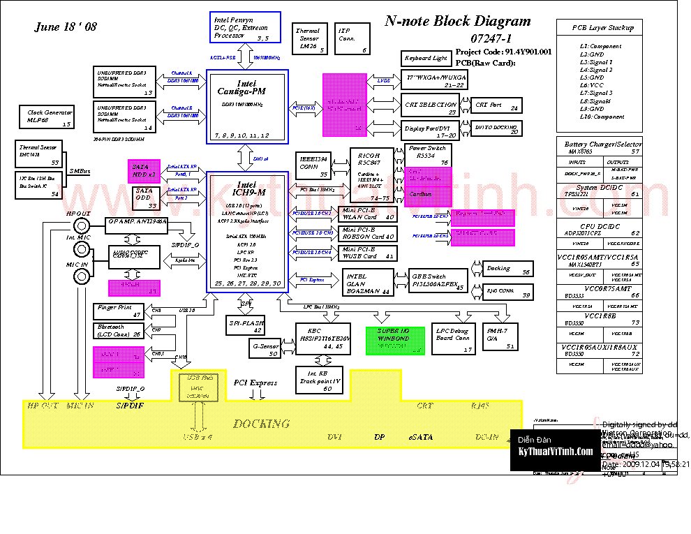 LENOVO THINKPAD W700 WISTRON N-NOTE REV1 SCH service manual