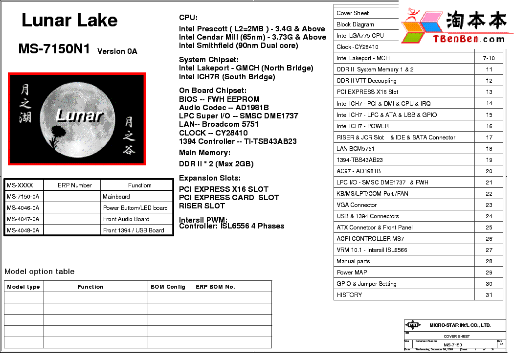 MSI MS-7150N1 REV 0A SCH service manual