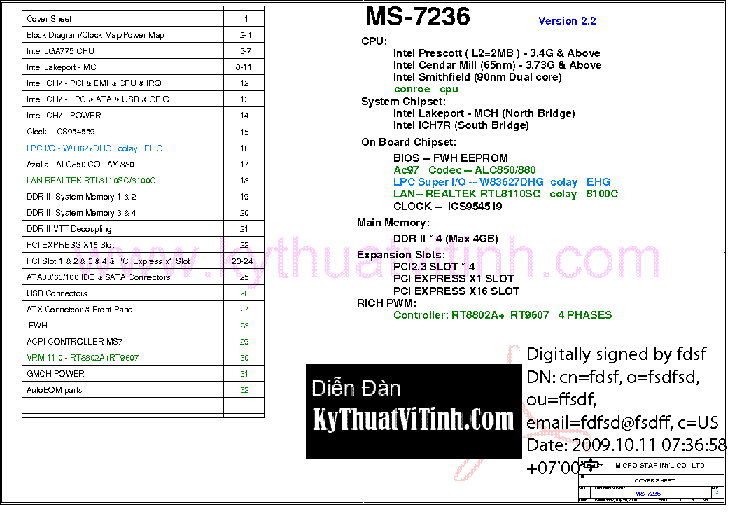 MSI MS-7236 REV 2.1 SCH service manual