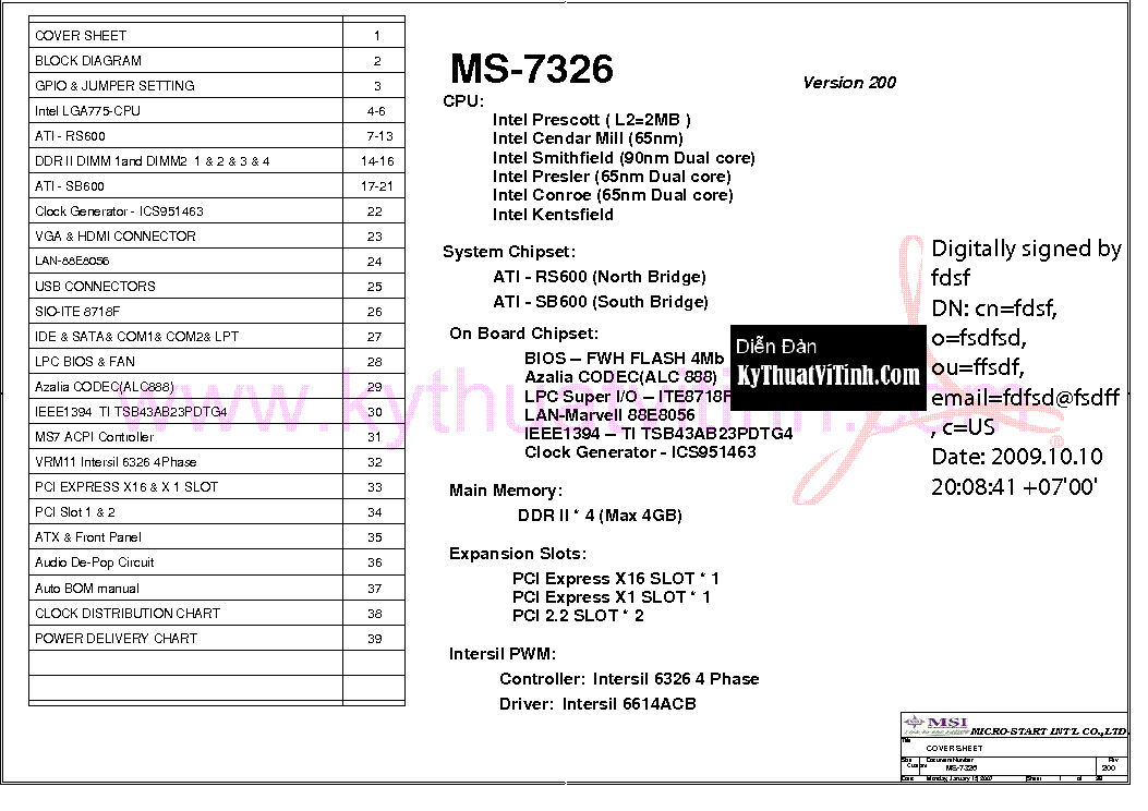 Msi Ms 7326 Motherboard Manual