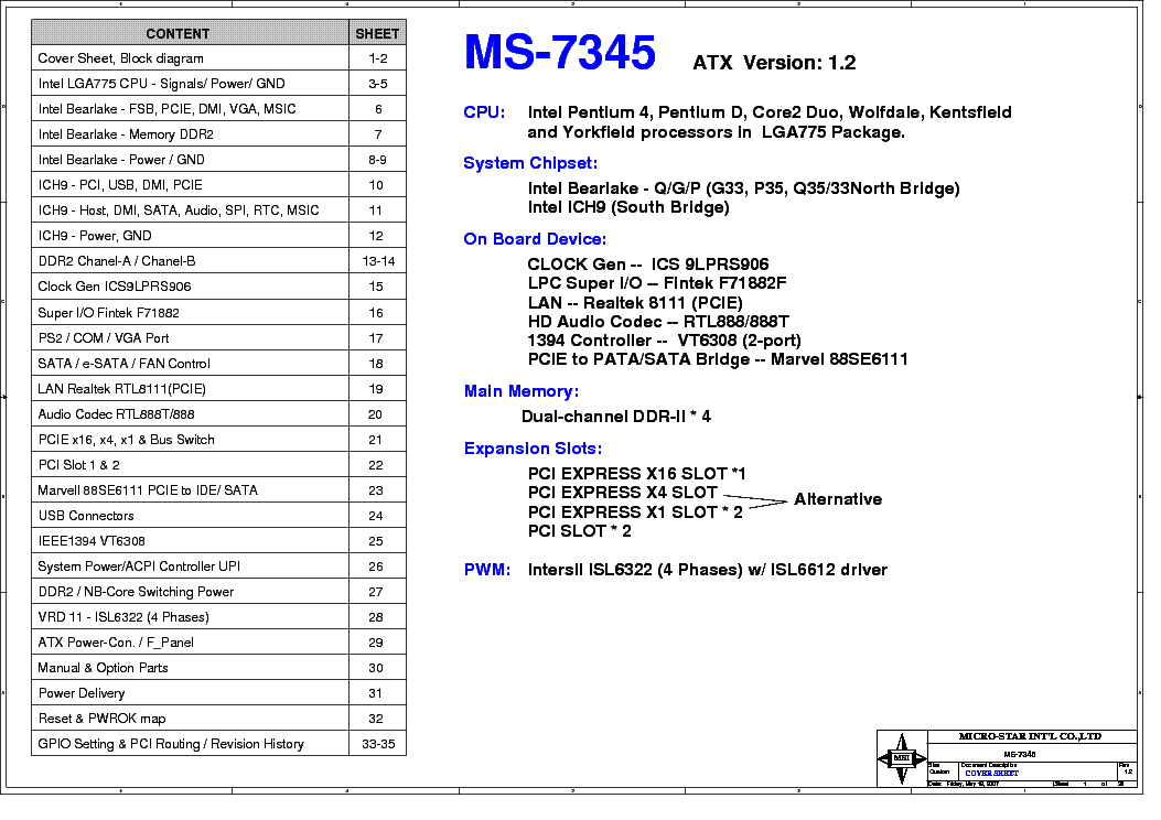 MSI MS-7345 REV 1.2 SCH service manual (1st page)