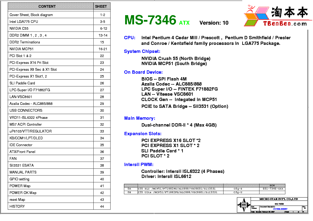 MSI MS-7346 REV 10 SCH service manual (1st page)