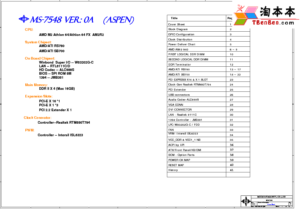 MSI MS-7548 REV 0A SCH service manual