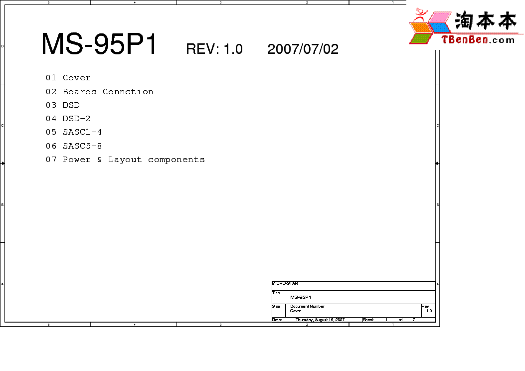 MSI MS-95P1 REV 1.0 SCH service manual