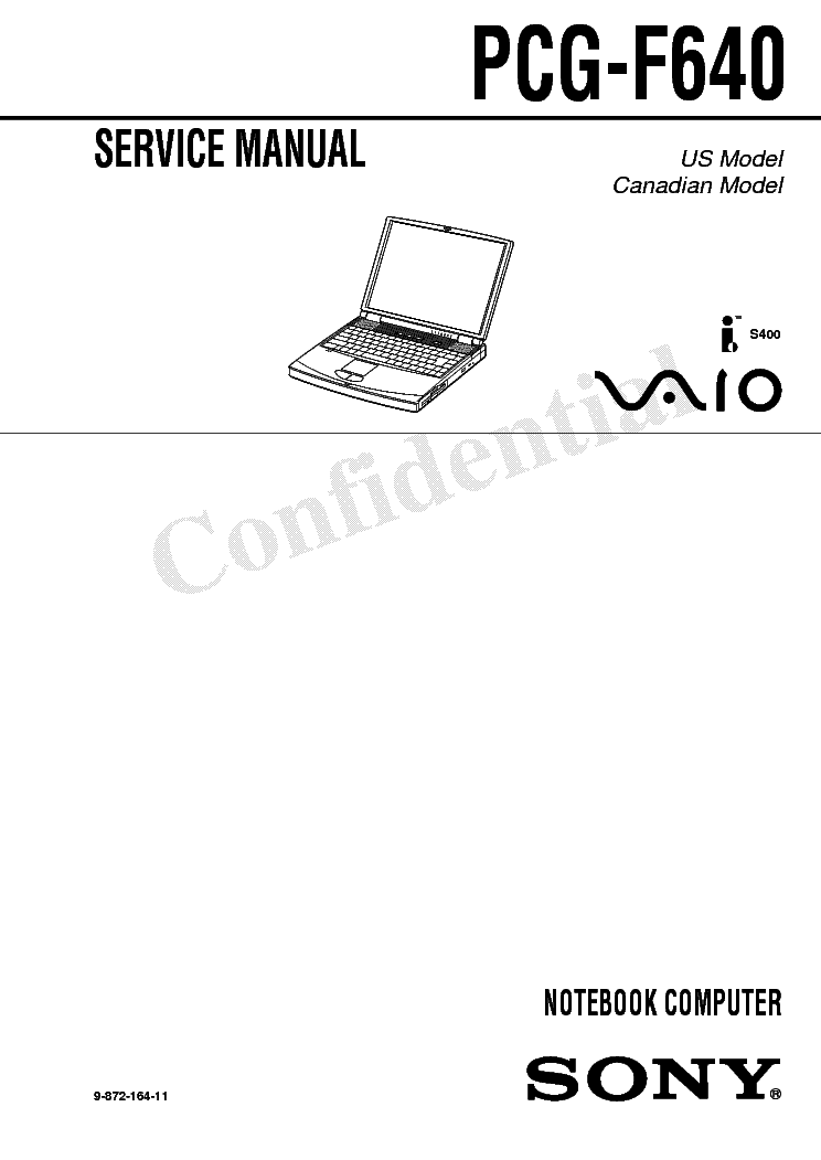 SONY PCG-F640 service manual