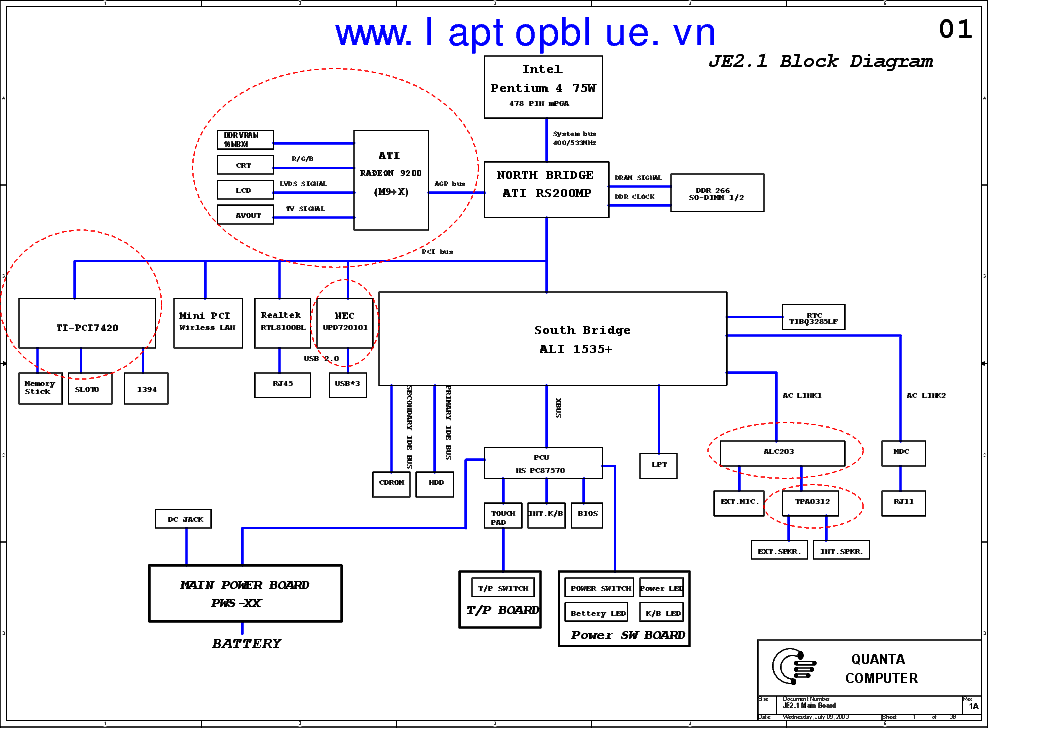 SONY VAIO PCGK13 QUANTA JE21-MBX114 SCH service manual
