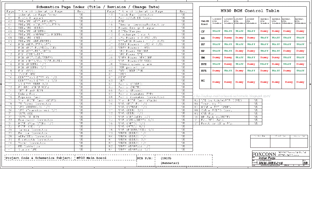 SONY VAIO VPC-F SERIES FOXCONN M930 IRX-5100 MBX-215 REV SB SCH service manual