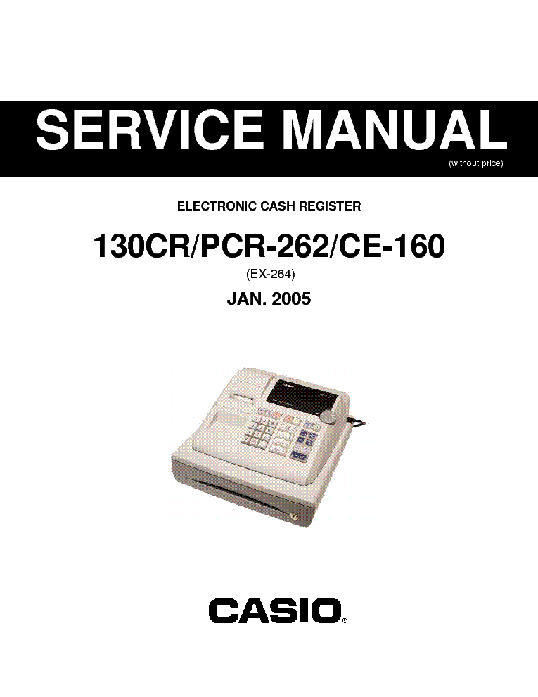 CASIO 130CR PCR 262 CE 160 Service Manual download schematics eeprom repair info for electronics experts