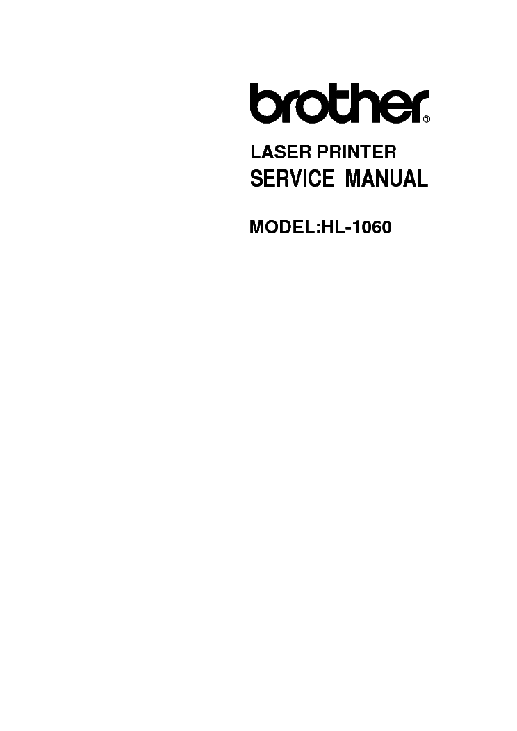 BROTHER HL-1060 service manual (1st page)