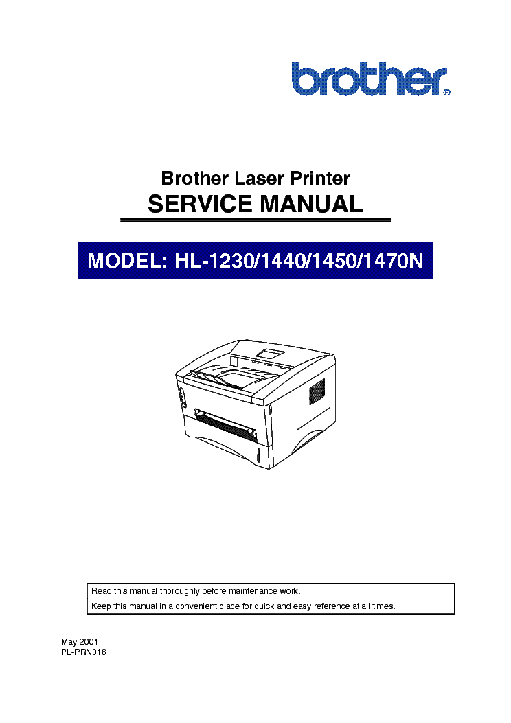 BROTHER HL-1230 1440 1450 1470N service manual (1st page)
