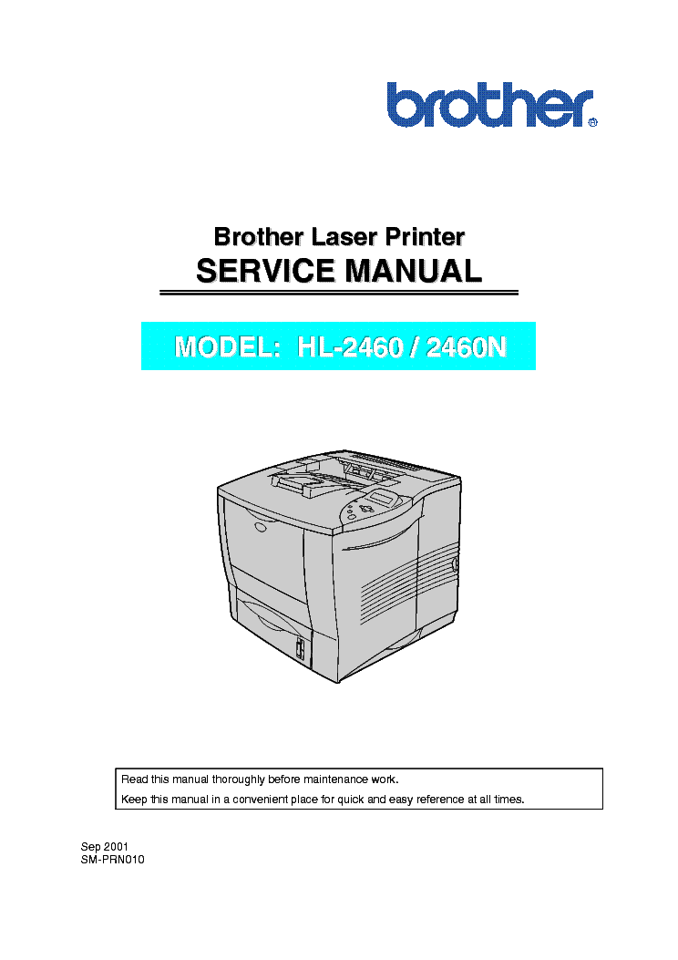 BROTHER HL-2460N service manual (1st page)