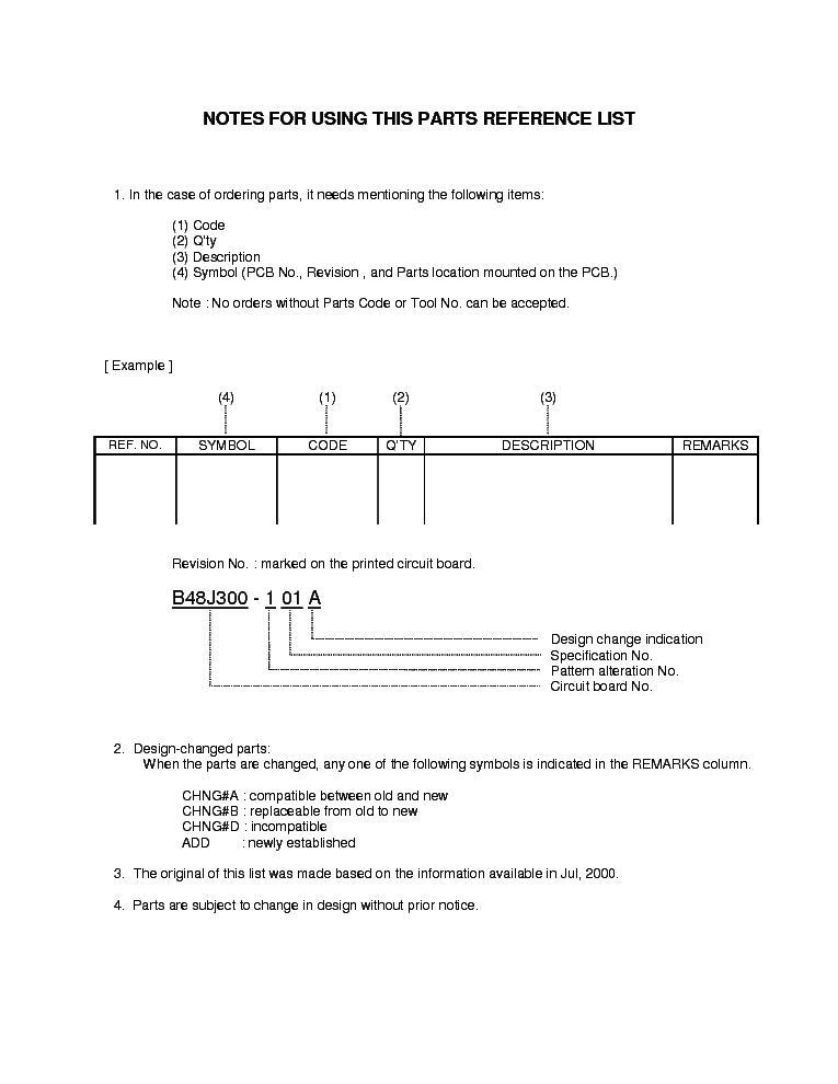 BROTHER LX-300,1200 PARTS service manual (2nd page)