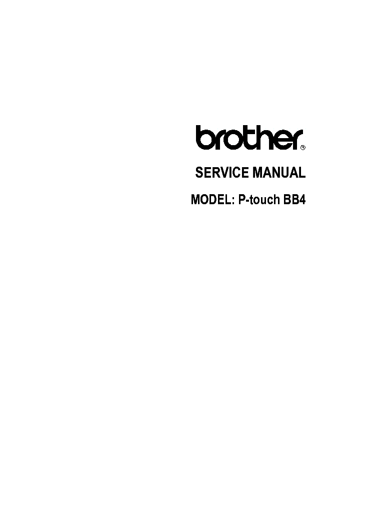 BROTHER P-TOUCH-HBB4 service manual (2nd page)