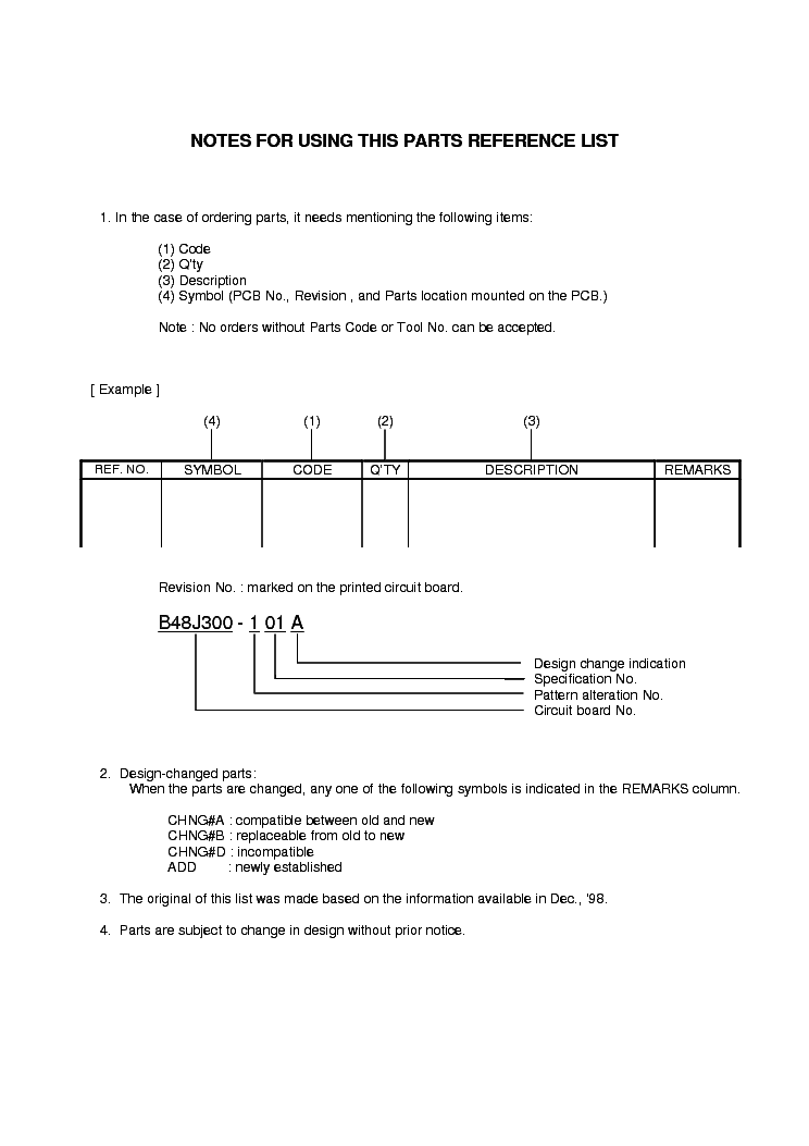 BROTHER SC-2000 PARTS service manual (2nd page)
